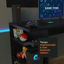 Ver imagem 6 de Mesa para Computador Gamer Madesa 9409 e Painel para TV até 58 Polegadas Preto Cor:Preto