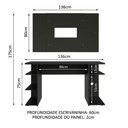 Ver imagem 3 de Mesa para Computador Gamer Madesa 9409 e Painel para TV até 58 Polegadas Preto Cor:Preto