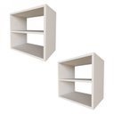 Ver imagem 3 de Conjunto 2 Nichos Prateleira para Quarto Infantil Branco