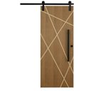 Ver imagem 1 de Porta de Correr Agatha Trilho Soft Pux. Barra Chata Preto 1.20 X 2.10 Lado Esquerdo – Hale