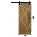Ver imagem 3 de Porta de Correr Agatha Trilho Soft Pux. Barra Chata Preto 1.20 X 2.10 Lado Esquerdo – Hale