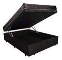 Ver imagem 3 de Cama Box Baú Casal Conforto Suede Cinza + Colchão Casal Conforto Espuma D33 Com EPS 14x138x188