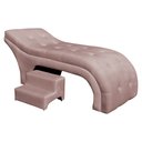 Ver imagem 1 de Maca Mesa Estética Facial Cílios Sobrancelhas Salão Massagem Veludo 70 cm - Estopar Maca Botonê Velu