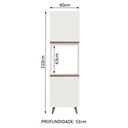 Ver imagem 3 de Torre-Quente Armário de Cozinha 60 cm 2 Portas Branco Reims Madesa