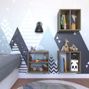 Ver imagem 7 de Conjunto 3 Nichos Prateleira para Quarto Infantil Bege/Carvalho Mel