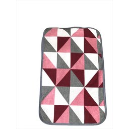 JOGO DE BANHEIRO JACQUARD ANTE DERRAPANTE 3 PÇS - LADRILHO VERMELHO - 1