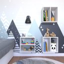 Ver imagem 7 de Conjunto 3 Nichos Prateleira para Quarto Infantil Branco