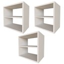 Ver imagem 3 de Conjunto 3 Nichos Prateleira para Quarto Infantil Branco