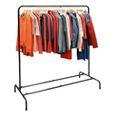 Ver imagem 1 de Arara de Alumínio para Pendurar Roupas Preto