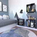 Ver imagem 1 de Conjunto 3 Nichos Prateleira para Quarto Infantil Preto