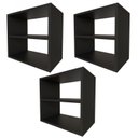 Ver imagem 3 de Conjunto 3 Nichos Prateleira para Quarto Infantil Preto