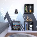 Ver imagem 7 de Conjunto 3 Nichos Prateleira para Quarto Infantil Preto