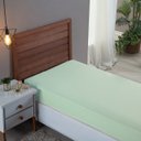 Ver imagem 2 de Lençol Solteiro Algodão 300 Fios com Elástico Forro de Cama Box:verde Bebe