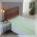 Ver imagem 3 de Lençol Solteiro Algodão 300 Fios com Elástico Forro de Cama Box:verde Bebe