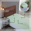 Ver imagem 4 de Lençol Solteiro Algodão 300 Fios com Elástico Forro de Cama Box:verde Bebe