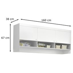 Quarto Infantil Phoenix Baby com Guarda-roupa Modulado e Cômoda Eloísa 4 Peças Branco - 4