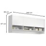 Quarto Infantil Phoenix Baby com Guarda-roupa Modulado e Cômoda Eloísa 4 Peças Branco - 4