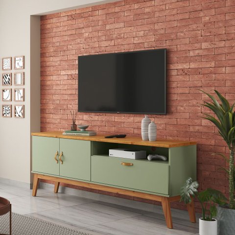 Rack Sirius 1.6 para Sala Tv 60 Polegadas - 3 Cores:alecrim/cinamomo