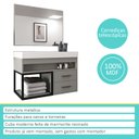Ver imagem 2 de Conjunto Balcão Montado p/ Banheiro c/ Espelho New 80 Cimento - Belizze