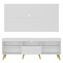Ver imagem 6 de Rack com Painel e Suporte TV 65" Retrô Flórida Up Multimóveis MP1043 Branco/Natural