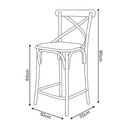 Ver imagem 3 de Kit 2 Banquetas Baixa Katrina Alta Resistencia e Durabilidade Assento Branco Aço Cobre