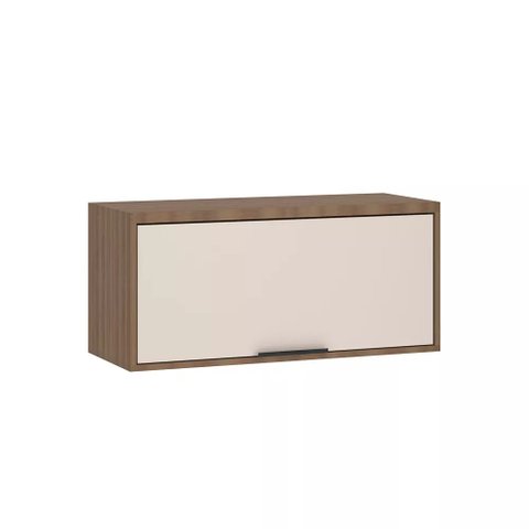 Armário Cozinha Aéreo Basculante 1 Porta 80 - Módulo Cozinha Aspen - Luciane 0408:vanilla / Beige