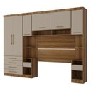 Ver imagem 2 de Quarto 6 Portas 6 Gavetas Cab Qn Paris Master Luciane Móveis Avelã Pf-cinammon Pf