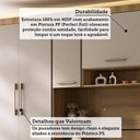Ver imagem 5 de Quarto 6 Portas 6 Gavetas Cab Qn Paris Master Luciane Móveis Avelã Pf-cinammon Pf