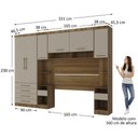Ver imagem 3 de Quarto 6 Portas 6 Gavetas Cab Qn Paris Master Luciane Móveis Avelã Pf-cinammon Pf
