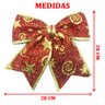 Kit 10 Laços Enfeite Decorativo Árvore Natal Vermelho 28cm - 4