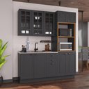 Ver imagem 1 de Armário de Cozinha Modulada Compacta Fidelitá Nara 100% MDF 3 Peças 190cm 10 Portas 2 Gavetas sem