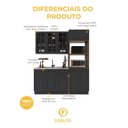 Ver imagem 5 de Armário de Cozinha Modulada Compacta Fidelitá Nara 100% MDF 3 Peças 190cm 10 Portas 2 Gavetas sem