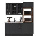 Ver imagem 2 de Armário de Cozinha Modulada Compacta Fidelitá Nara 100% MDF 3 Peças 190cm 10 Portas 2 Gavetas sem