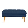 Puff Aparador Estofado Italy Decorativo Veludo Azul Marinho - 1