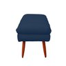 Puff Aparador Estofado Italy Decorativo Veludo Azul Marinho - 5