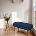 Ver imagem 2 de Puff Aparador Estofado Italy Decorativo Veludo Azul Marinho