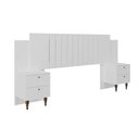 Ver imagem 1 de Cabeceira Cama Box Madeirado Casal/queen Genova Extensível C/ 4 Gavetas Branco - Panan