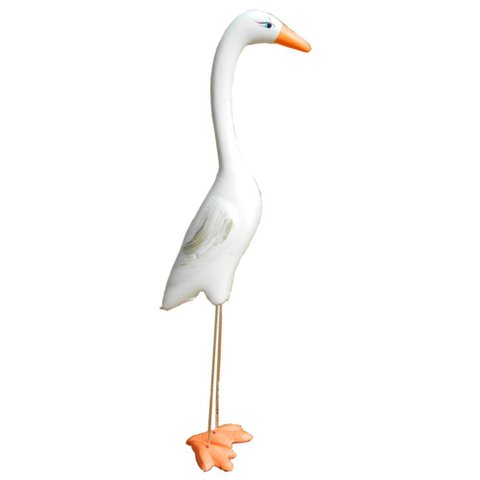 Garça Branca Grande em Cerâmica Decorativa - Casa e Jardim