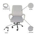 Ver imagem 4 de Kit 4 Cadeiras de Escritório Esteirinha Tela Mesh Branco