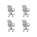 Ver imagem 1 de Kit 4 Cadeiras de Escritório Esteirinha Tela Mesh Branco
