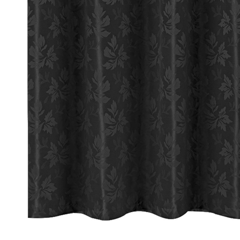 Cortina Tecido Jacquard Preto 2,00x1,30 Sala Quarto Cozinha - 3