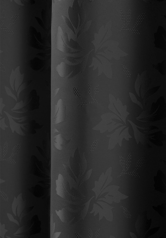 Cortina Tecido Jacquard Preto 2,00x1,30 Sala Quarto Cozinha - 4