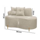 Ver imagem 6 de Sofá Namoradeira Orgânico Grécia 3 Lugares 180cm Bouclê:bouclê Bege