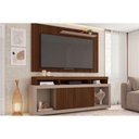 Ver imagem 1 de Rack Bancada C/ Painel P/ Tv até 60 Pol New Oscar Rodízios 180x174cm Fendi/havana - Caemmun