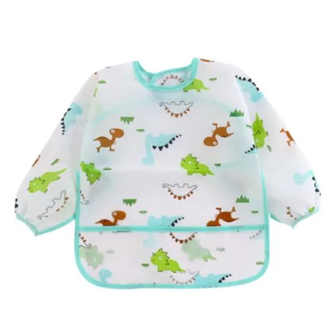 Unidade Babador Manga Longa Blw Baby Mundo Dino Bebê Cuidado