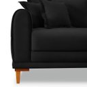 Ver mais imagens de Sofá 2 Lugares para Sala de Estar Logan Preto