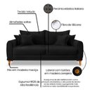 Ver imagem 7 de Sofá 2 Lugares para Sala de Estar Logan Preto