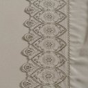 Ver imagem 3 de Jogo Cama Lençol Bouclê Solteiro Micro Percal 200 Fios C/ Laise Bordada 3 Peças - Bege Taupe