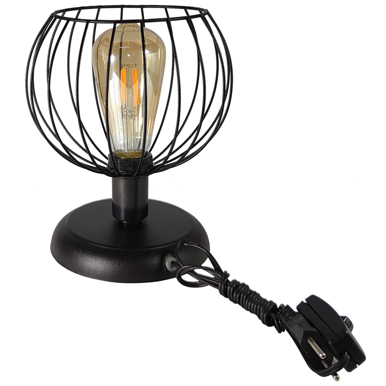 Abajur Aramado Luminaria de Mesa Base Metal Tangerine Preto Abajur Aramado Luminaria de Mesa Base Metal Tangerine Preto