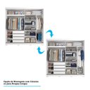 Ver imagem 6 de Guarda-Roupa Casal 2 Portas de Correr 4 Espelhos e Pés 243cm 100% MDF Marsala Espresso Móveis Branco